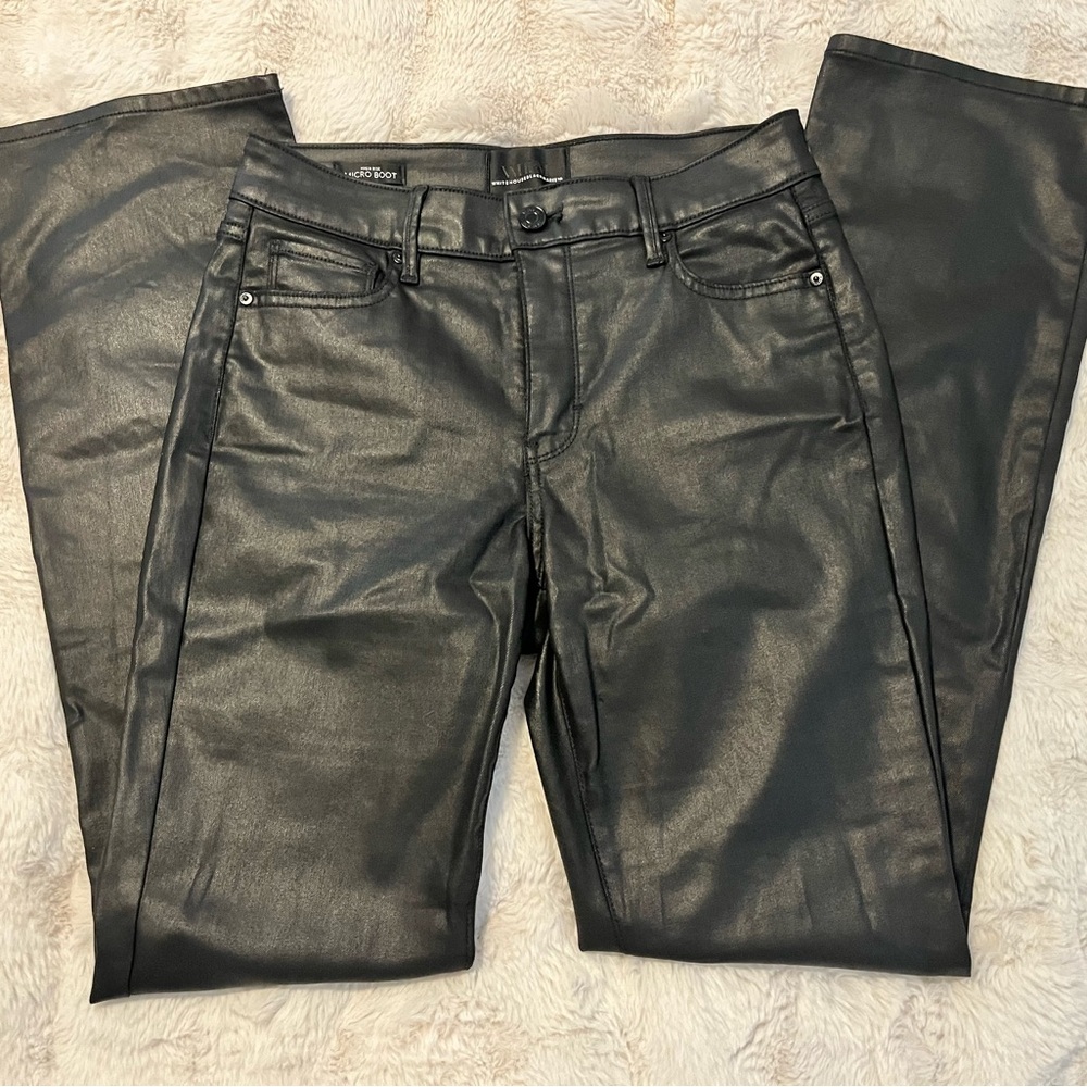 White House Black Market Black Faux Leather Pants